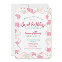 Sweet Frosted Animal Cookies Verjaardag Uitnodigin