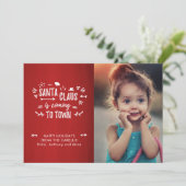 Sweet Fun Santa Claus komt naar de bioscoop Feestdagenkaart (Staand voorkant)