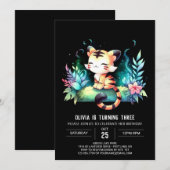 Sweet Fun Tiger Verjaardag Kaart (Voorkant / Achterkant)