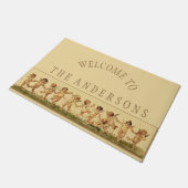  Sweet Gelukkig Kersubs dansen Gepersonaliseerd Deurmat (Schuin)