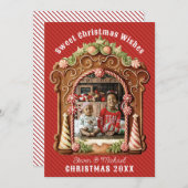 Sweet Gingerbread Foto Feestdagenkaart (Voorkant / Achterkant)