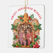 Sweet Gingerbread Foto Keramisch Ornament (Links)