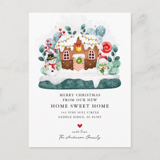 Sweet Gingerbread House Bewegende aankondiging (Voorkant)