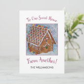 Sweet Gingerbread House Feestdagenkaart (Staand voorkant)