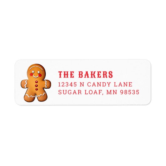 Sweet Gingerbread Man Etiket (Voorkant)