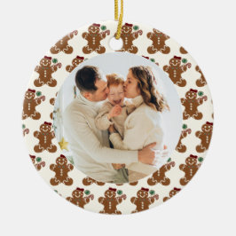 Sweet Gingerbread Meisje Lijst Familie Kerstmis Keramisch Ornament