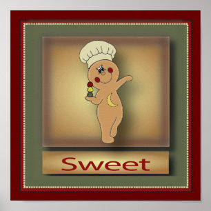 Sweet Gingerbrood Man Oorspronkelijk Poster