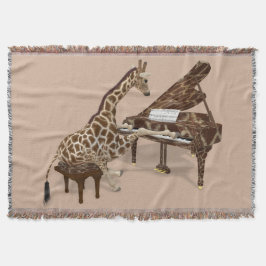 Sweet Giraffe die Grand Piano speelt Deken