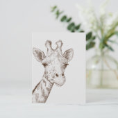 Sweet Giraffe Face Briefkaart (Staand voorkant)