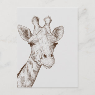 Sweet Giraffe Face Briefkaart
