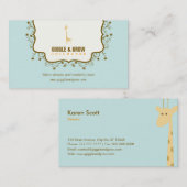 Sweet Giraffe Garde d'enfants /Boutique Carte de v (Devant / Derrière)