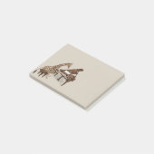 Sweet Giraffe houdt van piano spelen Post-it® Notes (Schuin)