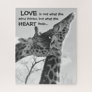 Sweet Giraffe Puzzle LOVE is wat je hart voelt Legpuzzel