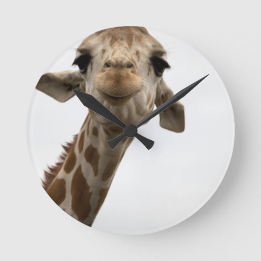 Sweet Giraffe Ronde Klok (Voorkant)