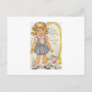  Sweet Girl Birthday-kaart Briefkaart