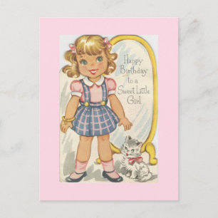  Sweet Girl Birthday-kaart Briefkaart
