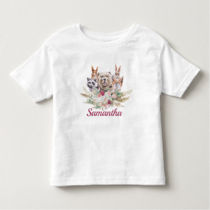 Sweet Girl Boho Woodland Forest Animals Kinder Shirts
