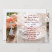 Sweet Girl Bunny Tea Cup Baby shower Uitnodiging (Achterkant)