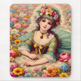 Sweet  Girl Flowers beroemd gemaakt door Mousepad Muismat