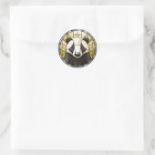 Sweet Glas in lood Badger Ronde Sticker (Tas)