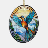 Sweet Glas in lood Bluebird Keramisch Ornament (Rechts)