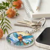 Sweet Glas in lood Bluebird Sleutelhanger (Voorkant Rechts)