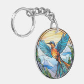 Sweet Glas in lood Bluebird Sleutelhanger (Voorkant Links)