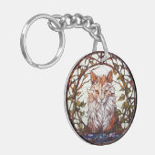 Sweet Glas in lood Forest Cat Sleutelhanger (Voorkant Links)