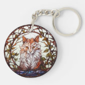 Sweet Glas in lood Forest Cat Sleutelhanger (Achterkant)