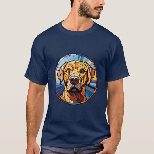 Sweet Glas in lood Golden Labrador Dog T-shirt (Voorkant)