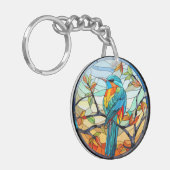 Sweet Glas in lood Kingfisher Bird Sleutelhanger (Voorkant Links)