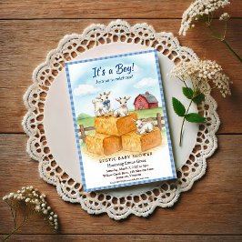 Sweet Goats Baby Shower Invitation Briefkaart