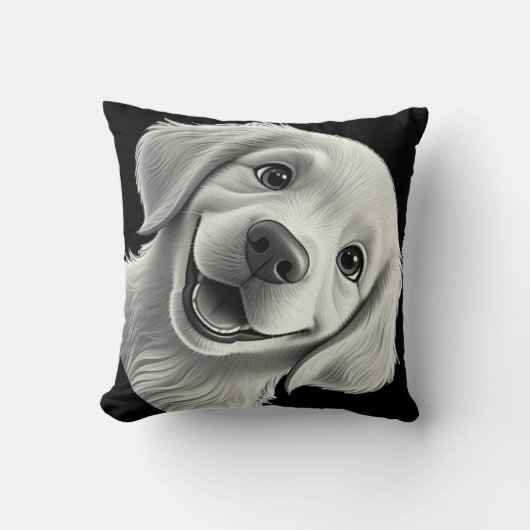 Sweet Golden Joy: Pixar-Style Puppy Friends Kussen (Voorkant)