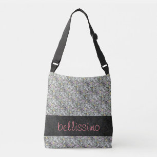 Sweet Granite Rock met Pastels elke tekst Crossbody Tas