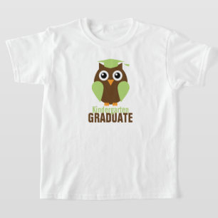 Sweet Green Owl Kindergarten Afstuderen T-shirt