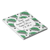 Sweet Green Retro Car Baby shower Gifts Notitieblok (Schuin)