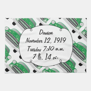 Sweet Green Retro Car Baby shower Gifts Theedoek