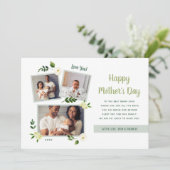 Sweet Greenery Carte photo de la fête des mères po (Debout devant)