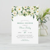 Sweet Greenery Floral Bridal Shower Invitation (Debout devant)