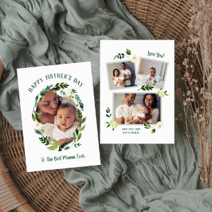 Sweet Greenery Moederdag Fotokaart voor mama Kaart