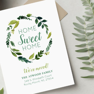 Sweet Greenery Nieuwe Adres Bewegende Aankondiging