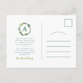 Sweet Greenery Nouvelle adresse Moving Faire-part (Dos)