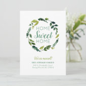 Sweet Greenery Nouvelle adresse Moving Faire-part (Debout devant)