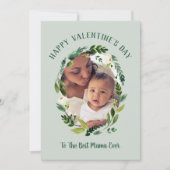 Sweet Greenery Valentine's Day Carte photo pour ma (Devant)
