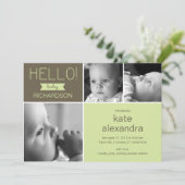 Sweet Greeting Baby Photo Faire-part de naissance (Debout devant)