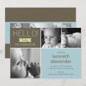 Sweet Greeting Baby Photo Faire-part de naissance (Devant / Derrière)