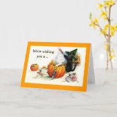 Sweet  Halloween Wenskaart Kaart (Gele Bloem)