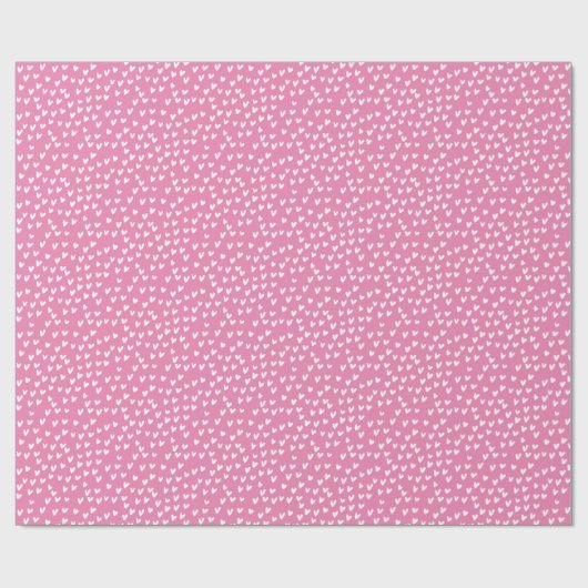 Sweet Hand-Drawn Hearts Pattern Birthday Valentijn Cadeaupapier (Vlak)