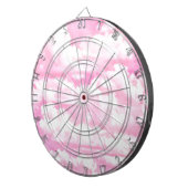 Sweet Happy Fuchsia roze wolken Dartbord (Voorkant Rechts)