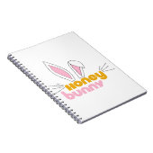 Sweet Happy Hunny Bunny Honey Rabbit Art Notitieboek (Rechterzijde)
